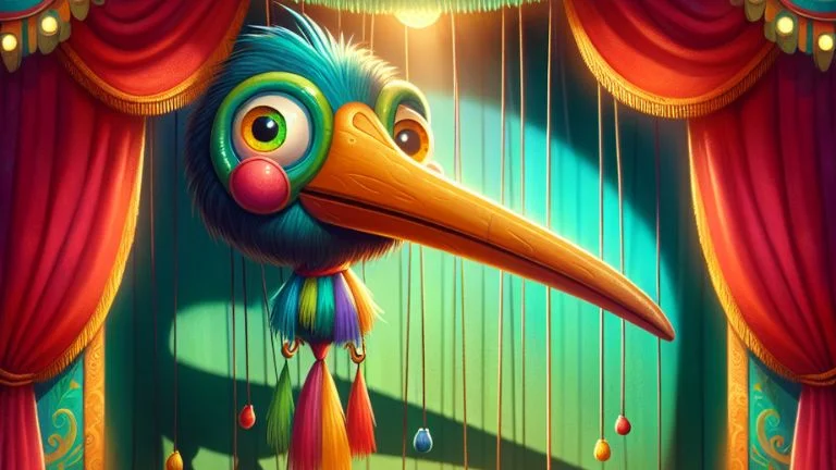 muppet with long hooked beak